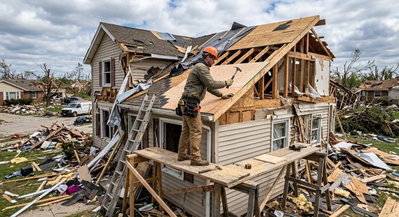 Roof Storm Damage Remediation in Kansas City, KS
